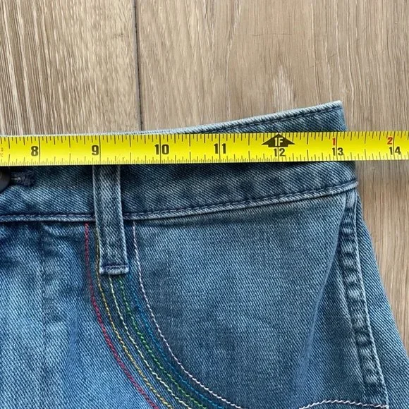 MADEWELL | Emmett Wide Leg Crop Jeans Rainbow Stitched Edition - Picture 7 of 13